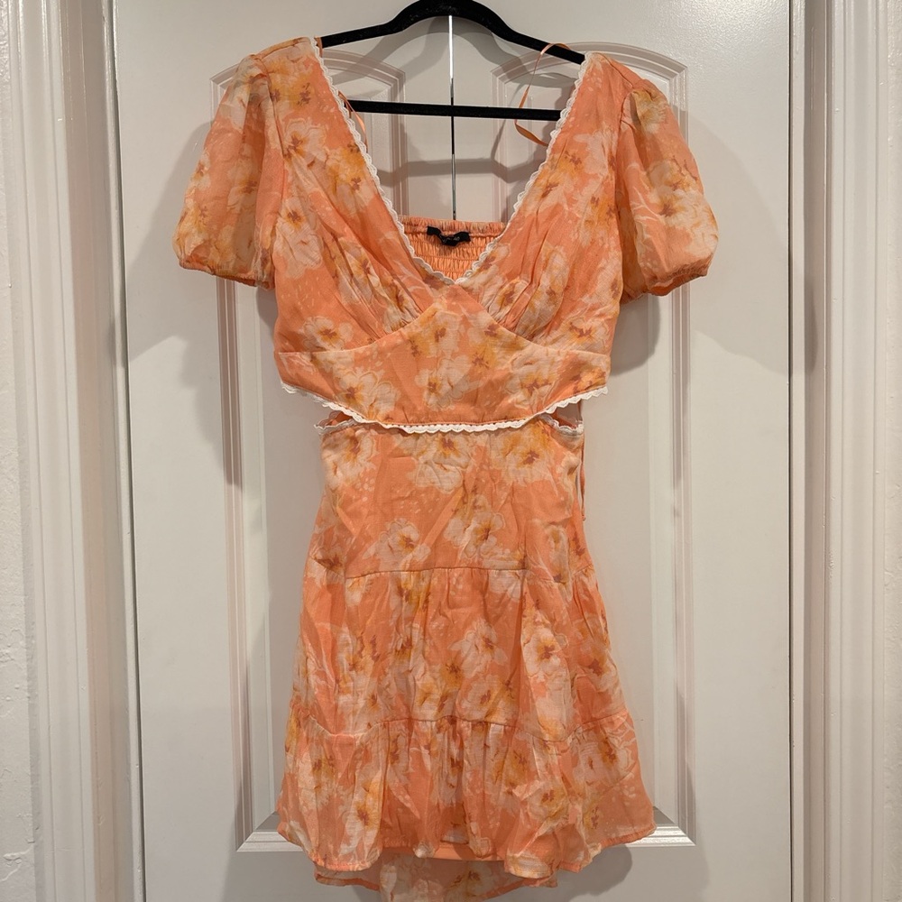 Floral Orange Dress
